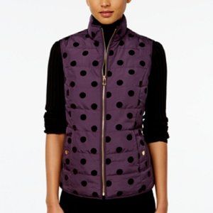 Charter Club Women's PP 0P-2P Petite Flocked-Dot Vest Retail $69.50
